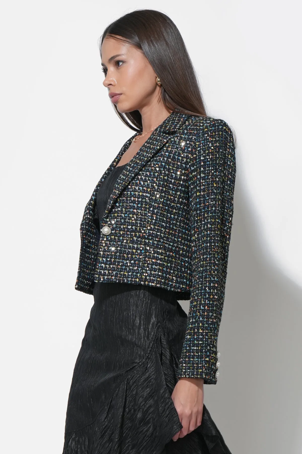 Vicky Tweed Cropped Blazer sold by Adelyn Rae product image thumbnail 3