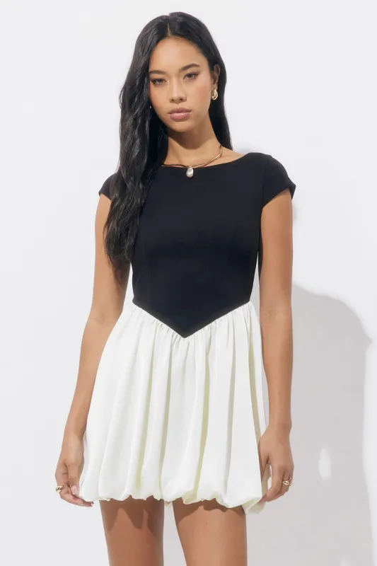 Color Blocked Bubble Mini Dress sold by Adelyn Rae