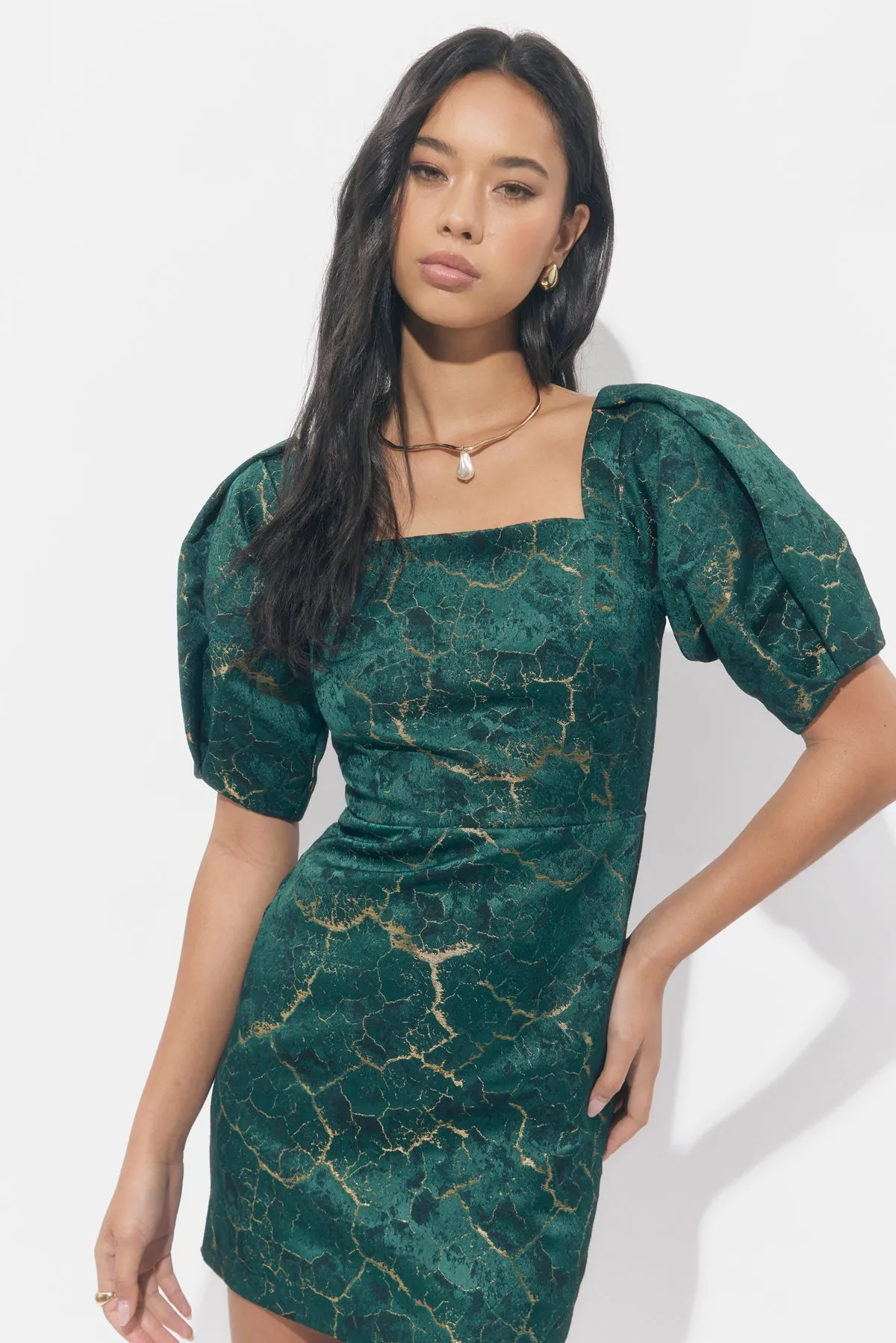 Zea Burnout Puff Sleeve Mini Dress sold by Adelyn Rae product image thumbnail 4