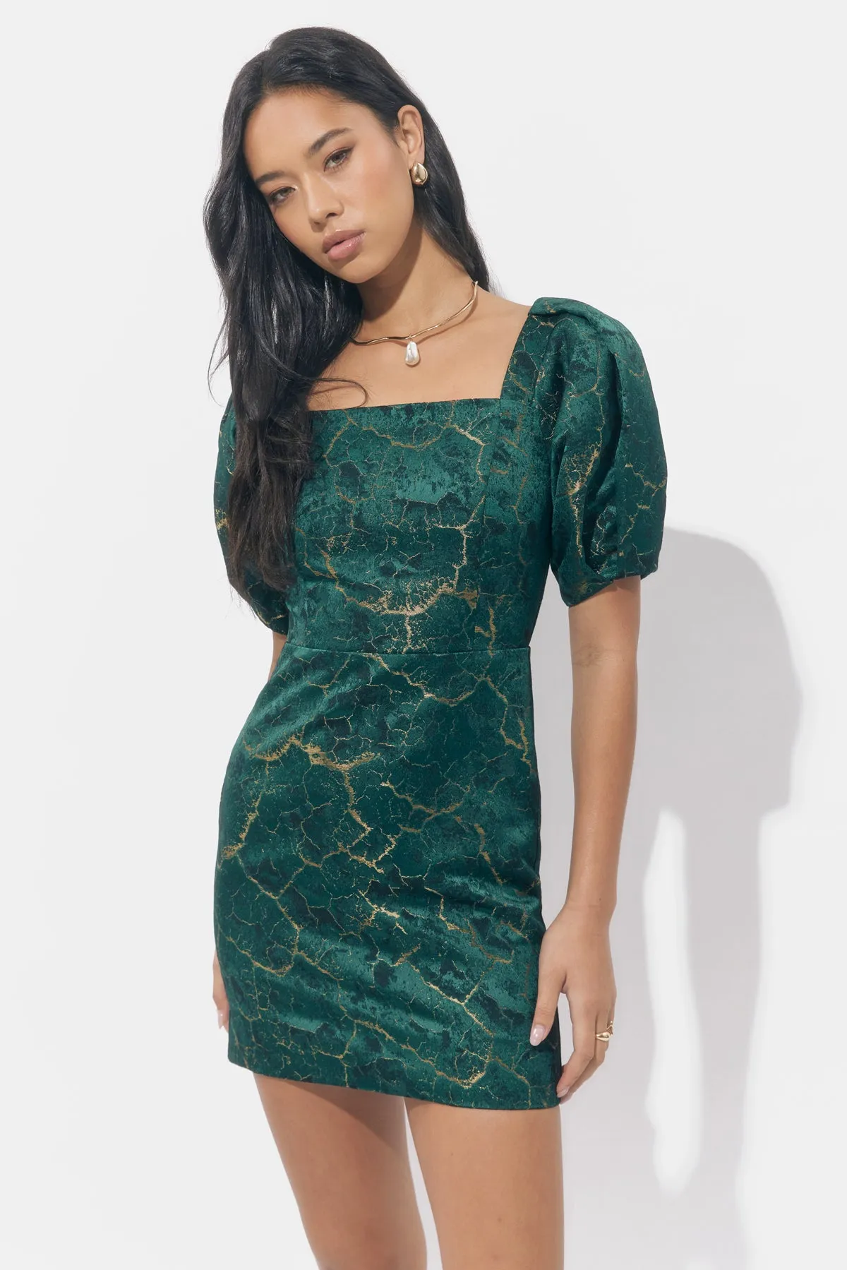 Zea Burnout Puff Sleeve Mini Dress sold by Adelyn Rae product image thumbnail 5