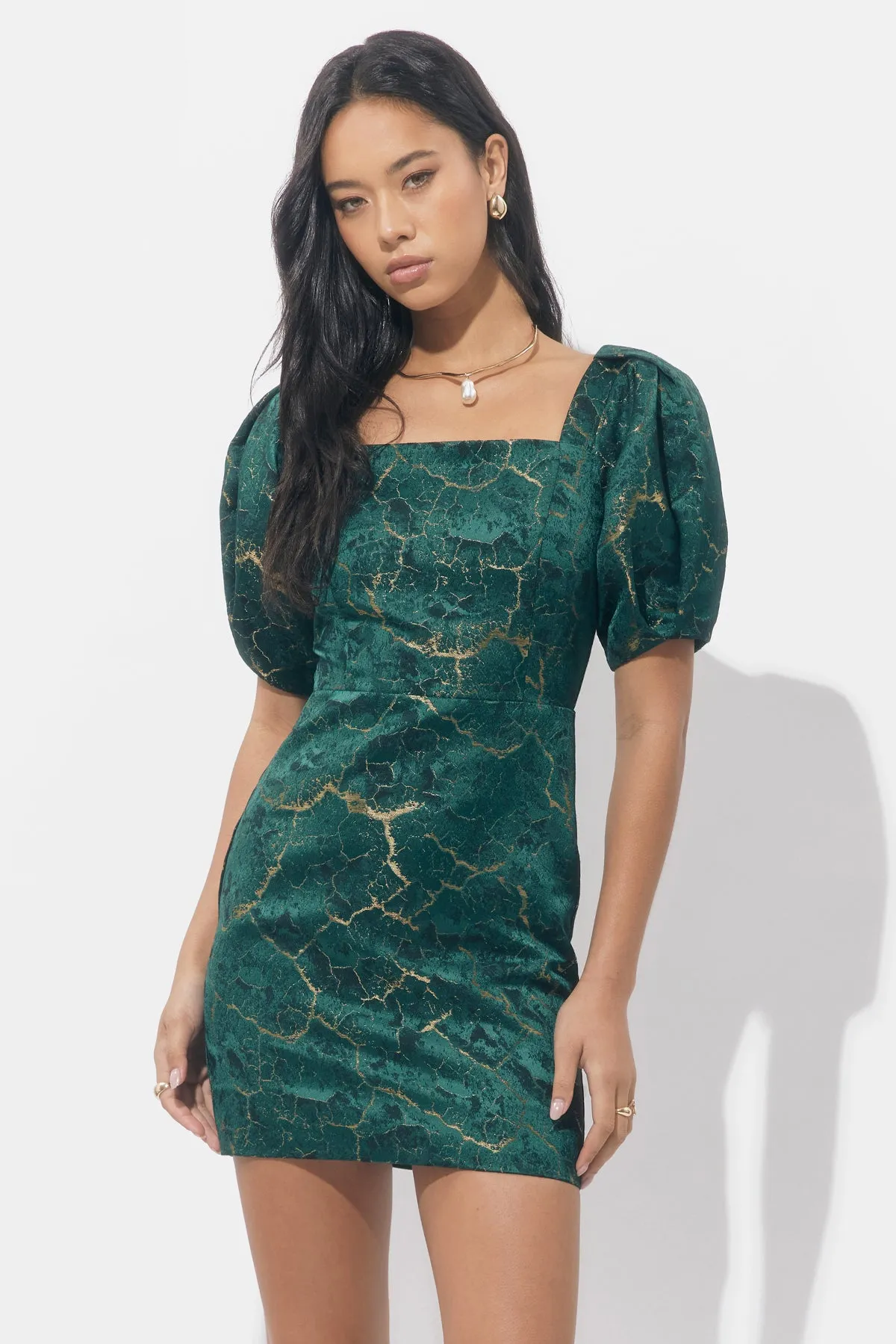 Zea Burnout Puff Sleeve Mini Dress sold by Adelyn Rae product image thumbnail 3