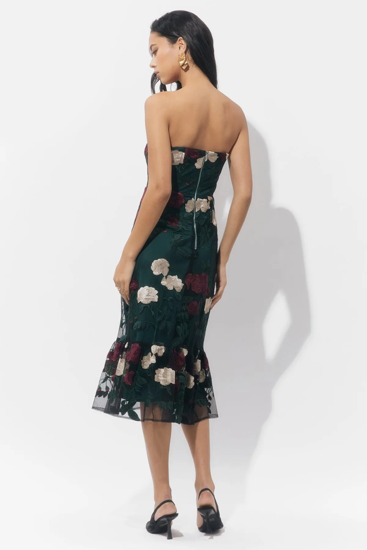 Calita Strapless Embroidered Mesh Dress sold by Adelyn Rae product image thumbnail 3