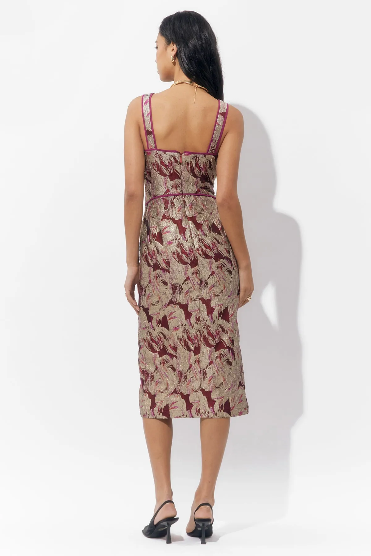 Ella Jacquard Midi Dress sold by Adelyn Rae product image thumbnail 2