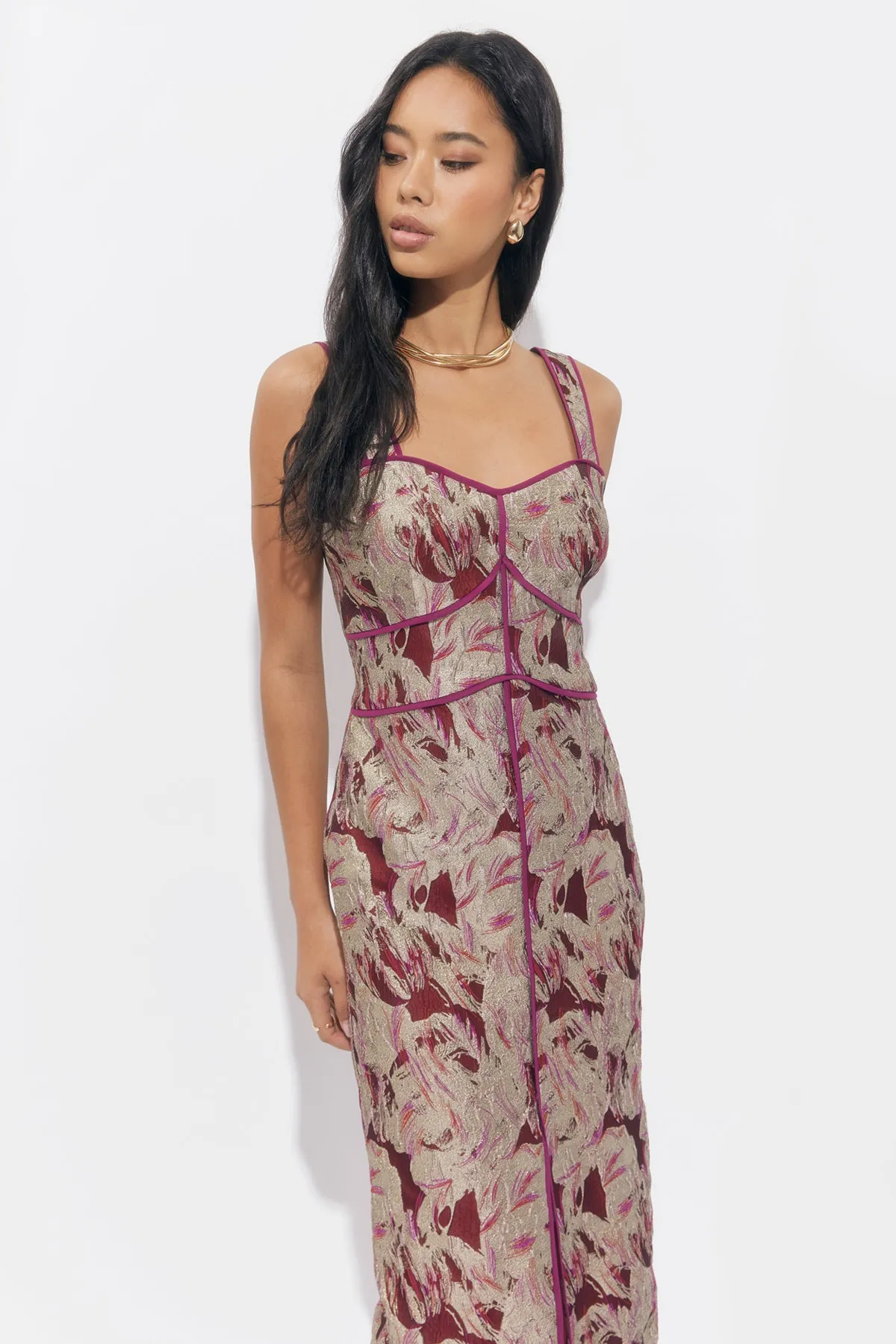 Ella Jacquard Midi Dress sold by Adelyn Rae product image thumbnail 4