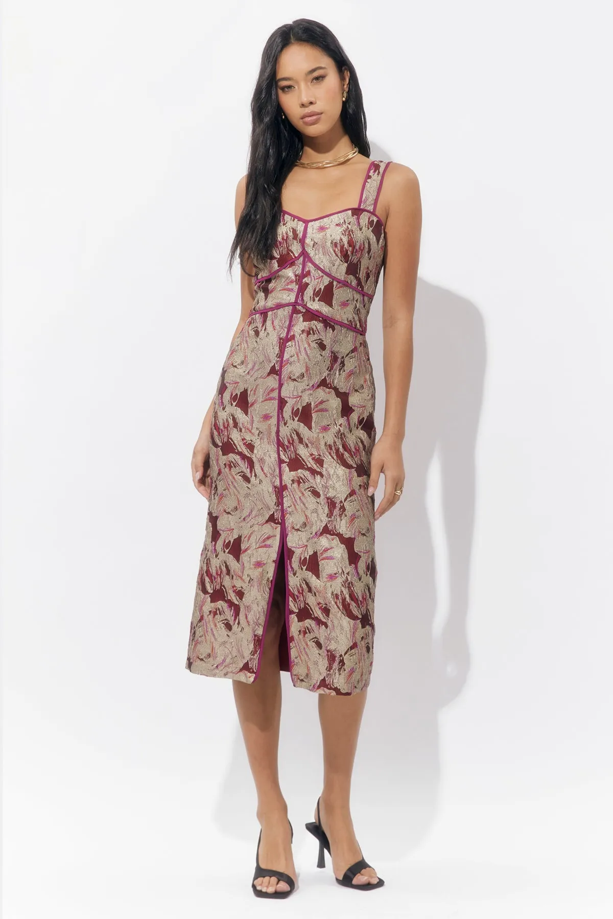 Ella Jacquard Midi Dress sold by Adelyn Rae product image thumbnail 3
