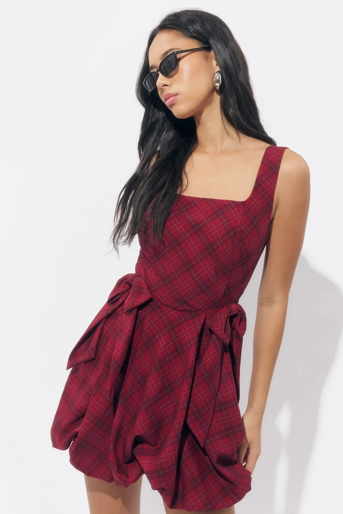 Ranata Plaid Bubble Mini Dress sold by Adelyn Rae product image thumbnail 3