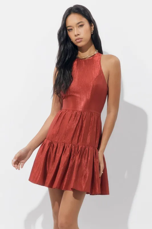 Toyna Tiered Mini Halter Dress sold by Adelyn Rae