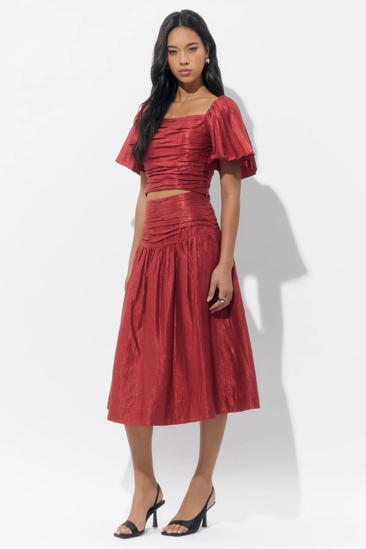 Lidia Textured Midi Skirt sold by Adelyn Rae product image thumbnail 3