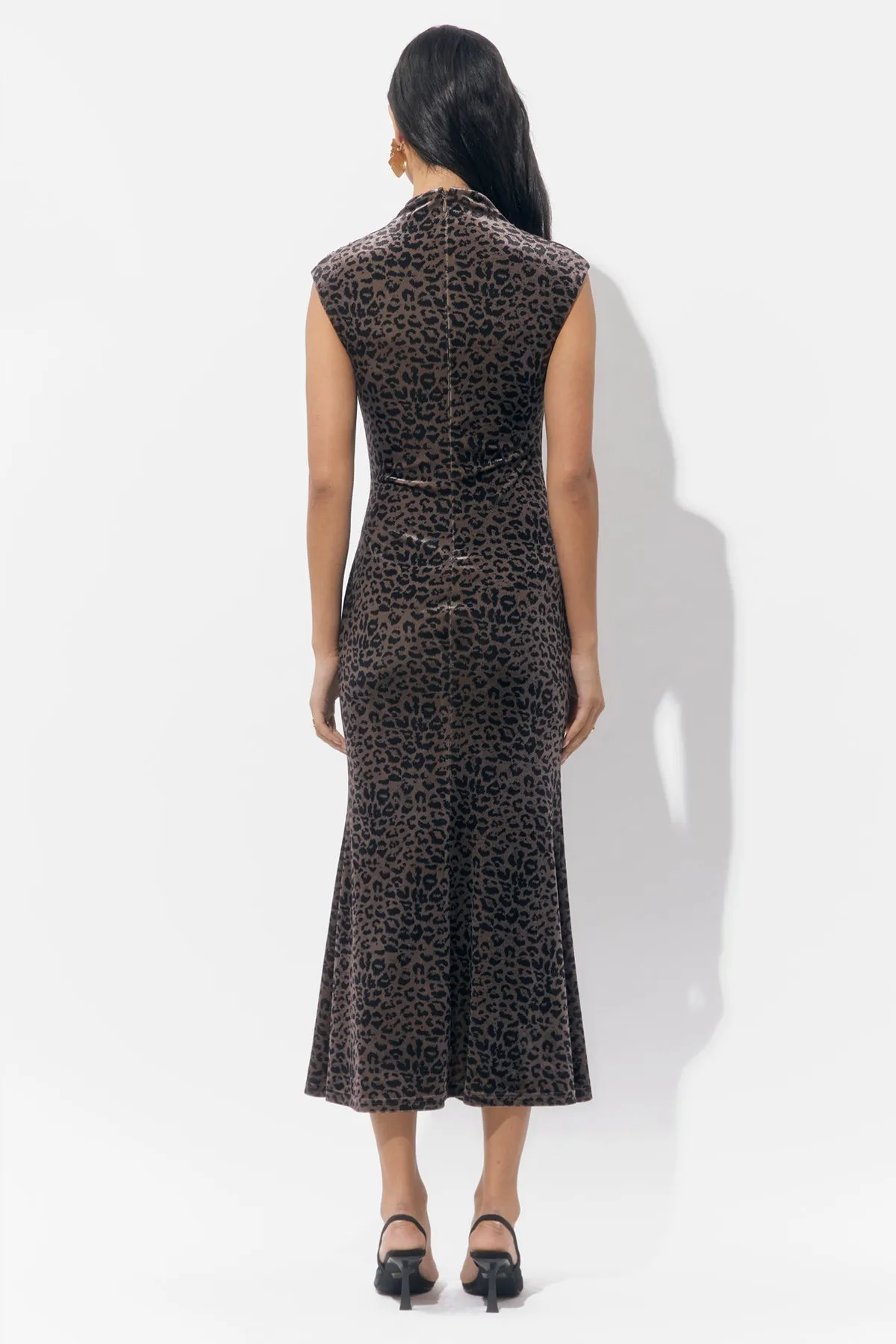 Merlyn Animal Mock Neck Midi Dress sold by Adelyn Rae product image thumbnail 2