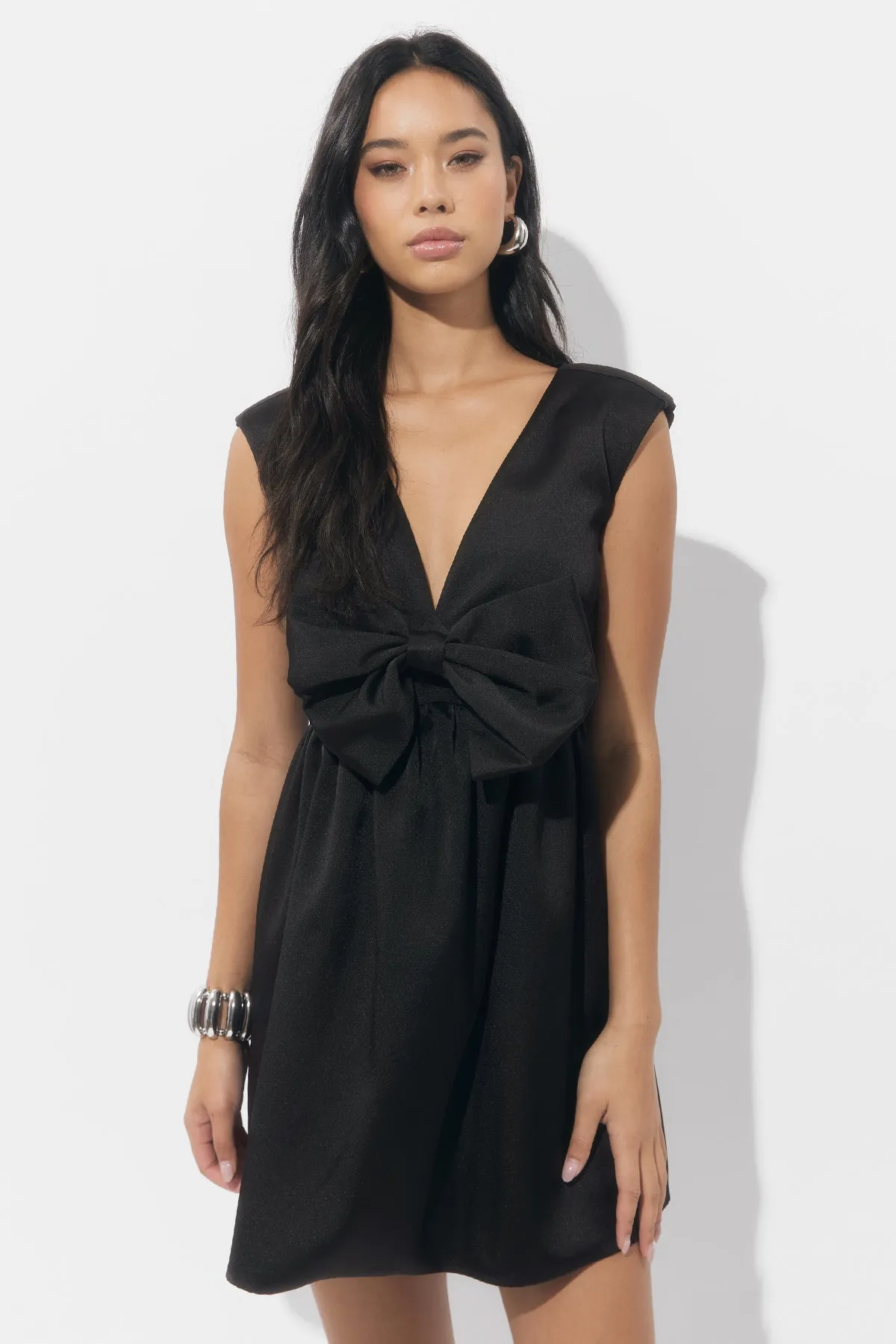 Elaine Bow Taffeta Mini Dress sold by Adelyn Rae product image thumbnail 5