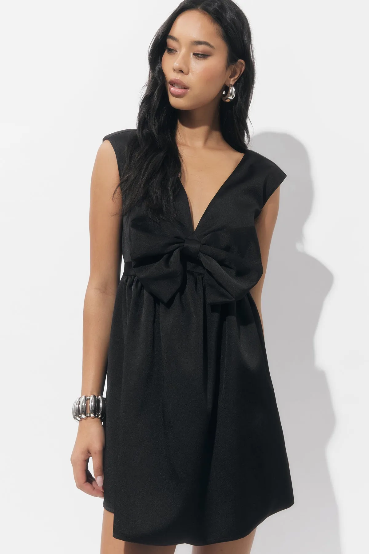 Elaine Bow Taffeta Mini Dress sold by Adelyn Rae product image thumbnail 4