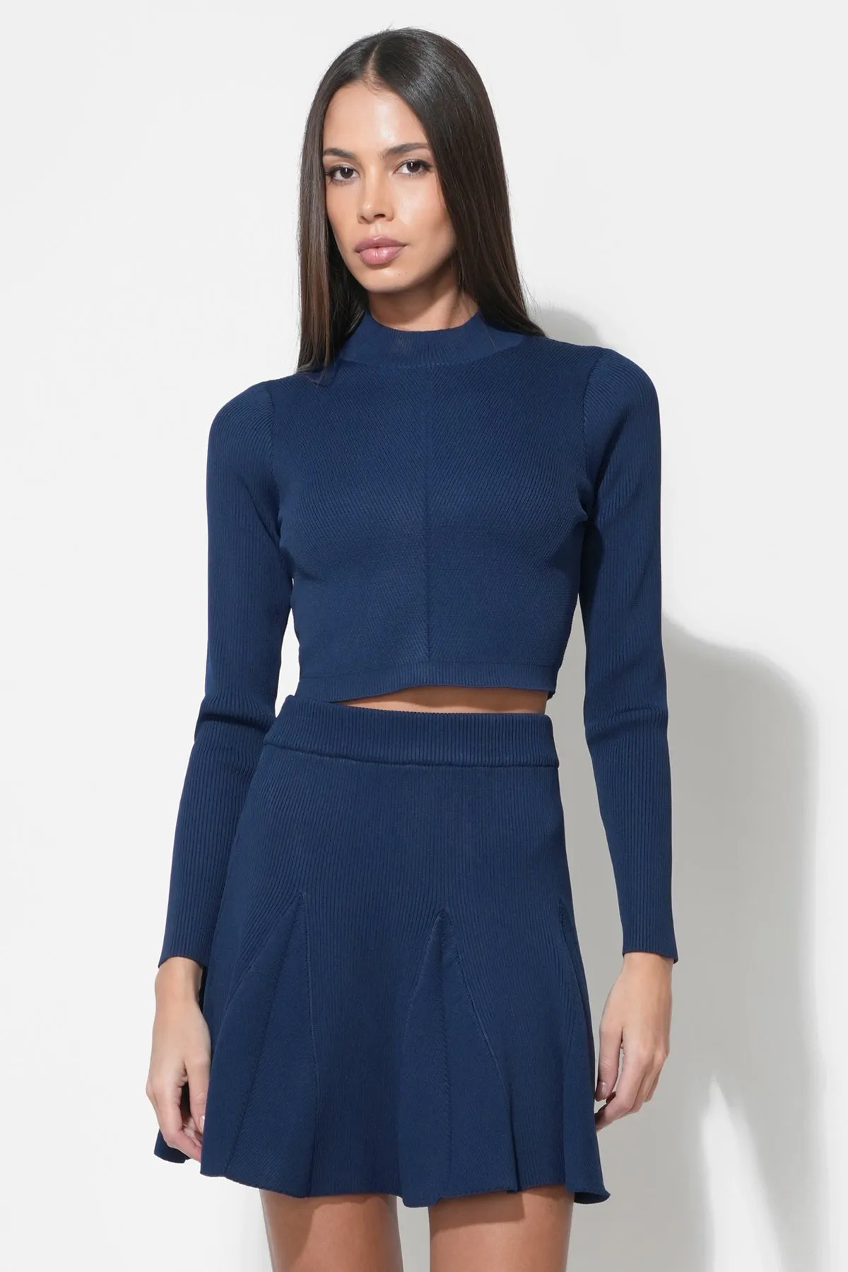 Carrie High Neck Long Sleeve Knit Top sold by Adelyn Rae