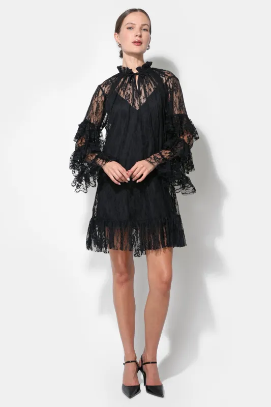 Lorena Lace Ruffled Shift Dress sold by Adelyn Rae