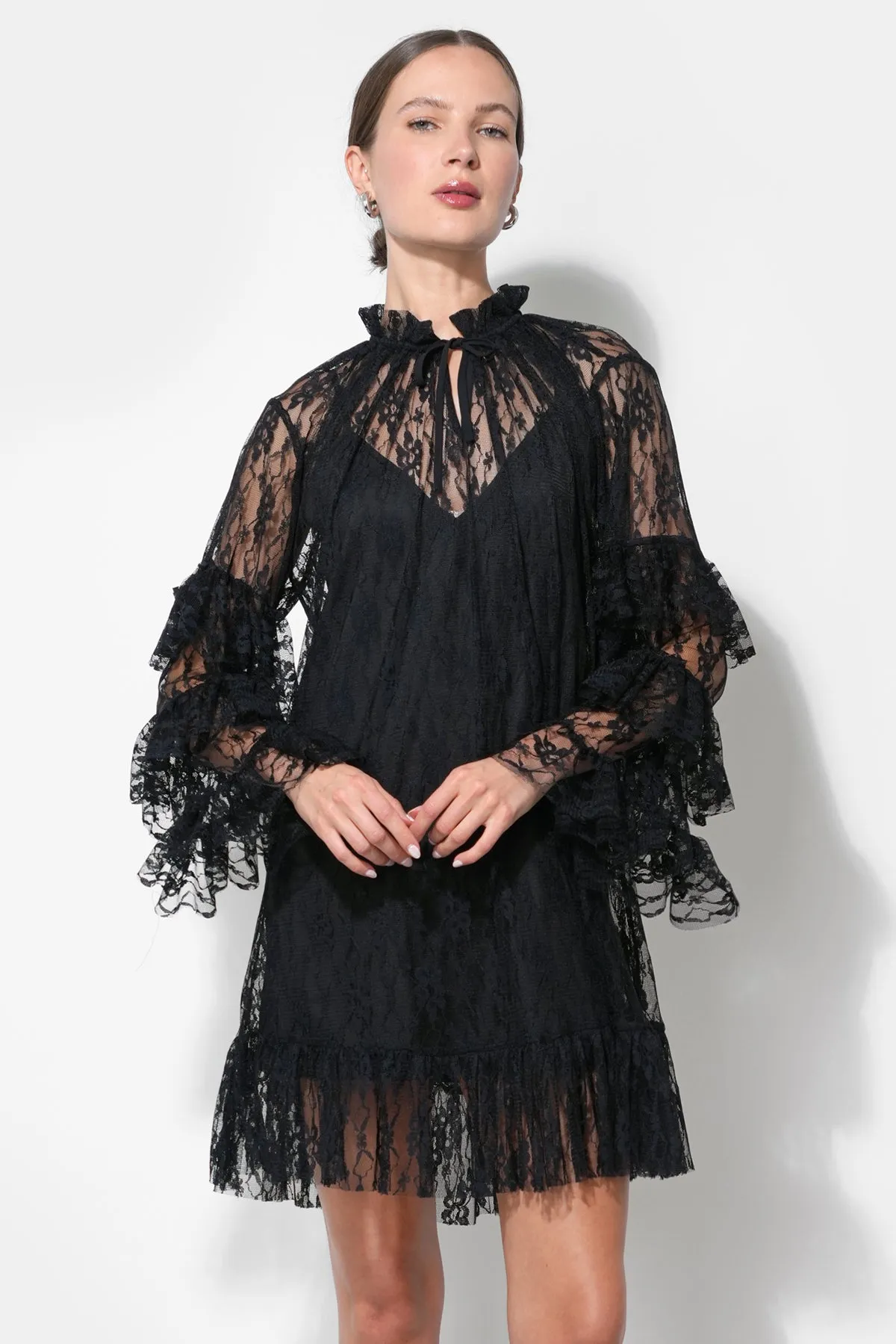 Lorena Lace Ruffled Shift Dress sold by Adelyn Rae product image thumbnail 4