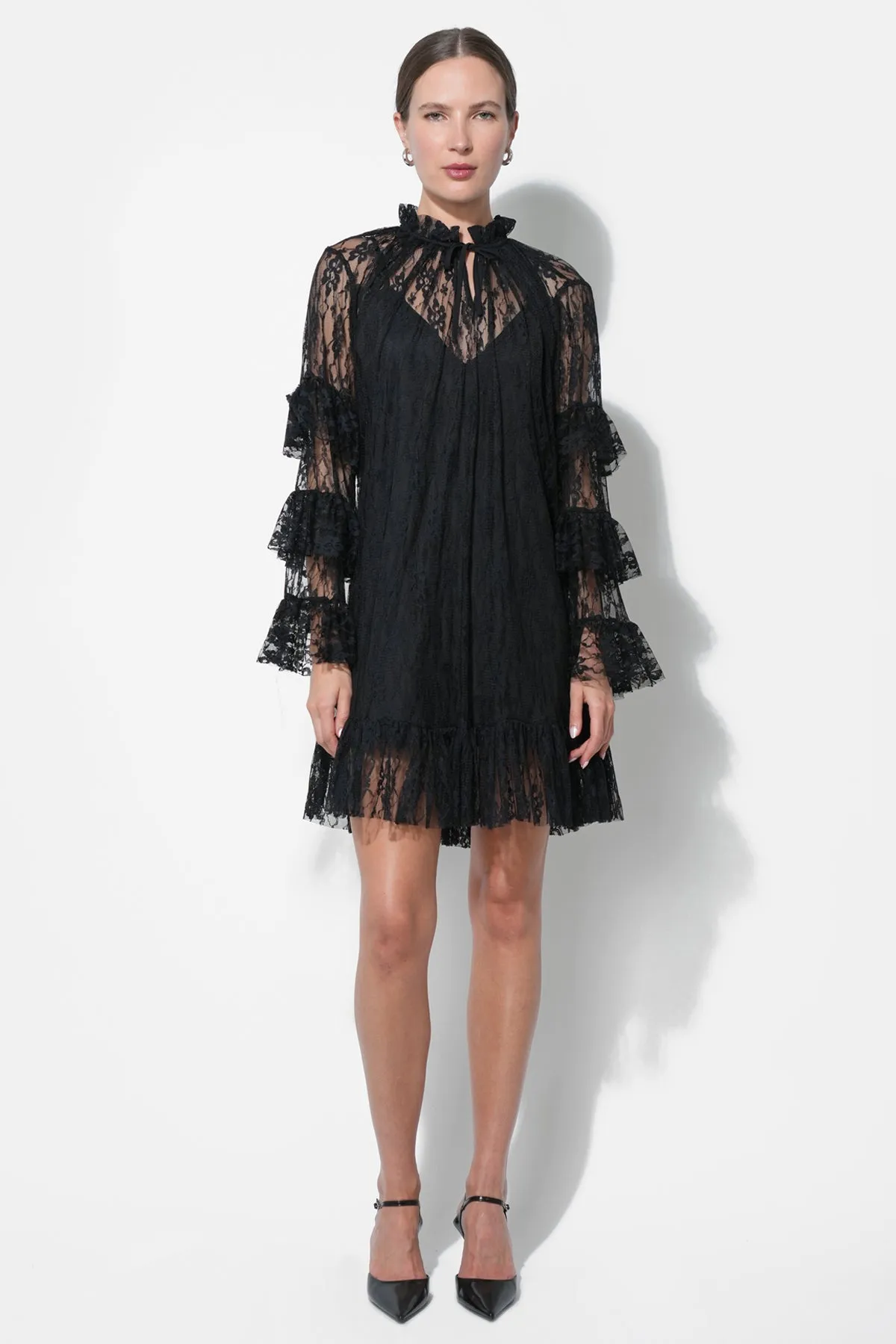 Lorena Lace Ruffled Shift Dress sold by Adelyn Rae product image thumbnail 5