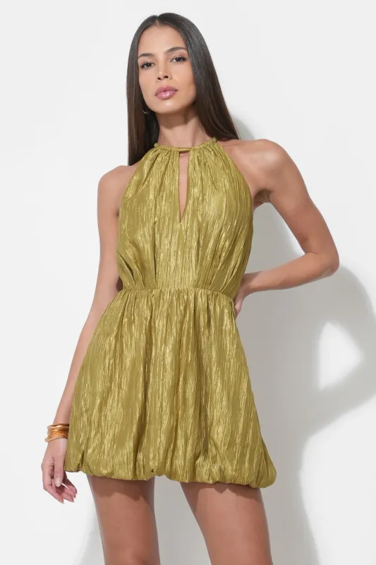 Shelley Bubble Satin Mini Dress sold by Adelyn Rae