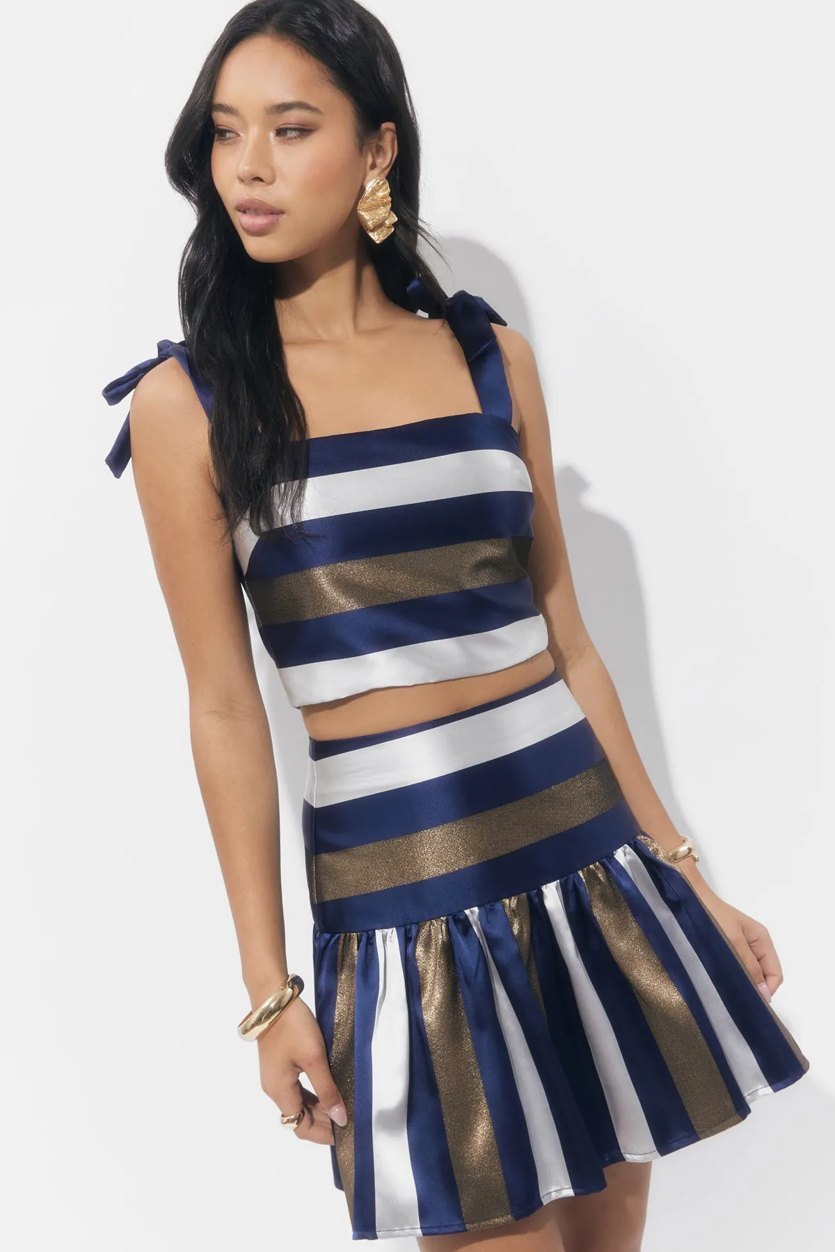 Adeline Bow Strap Stripe Top sold by Adelyn Rae product image thumbnail 2