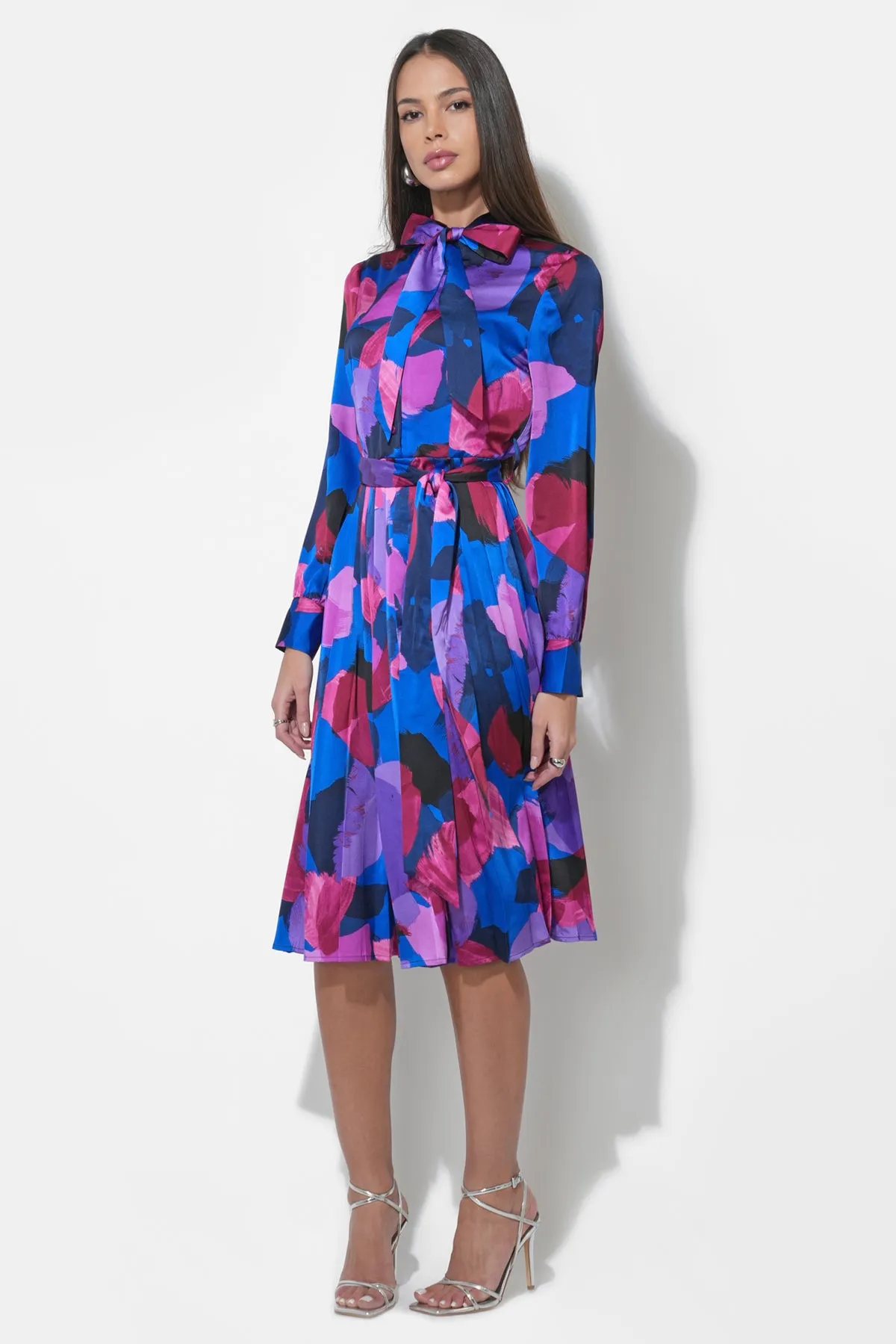 Guinevere Button Up Pleated Midi Dress sold by Adelyn Rae product image thumbnail 4