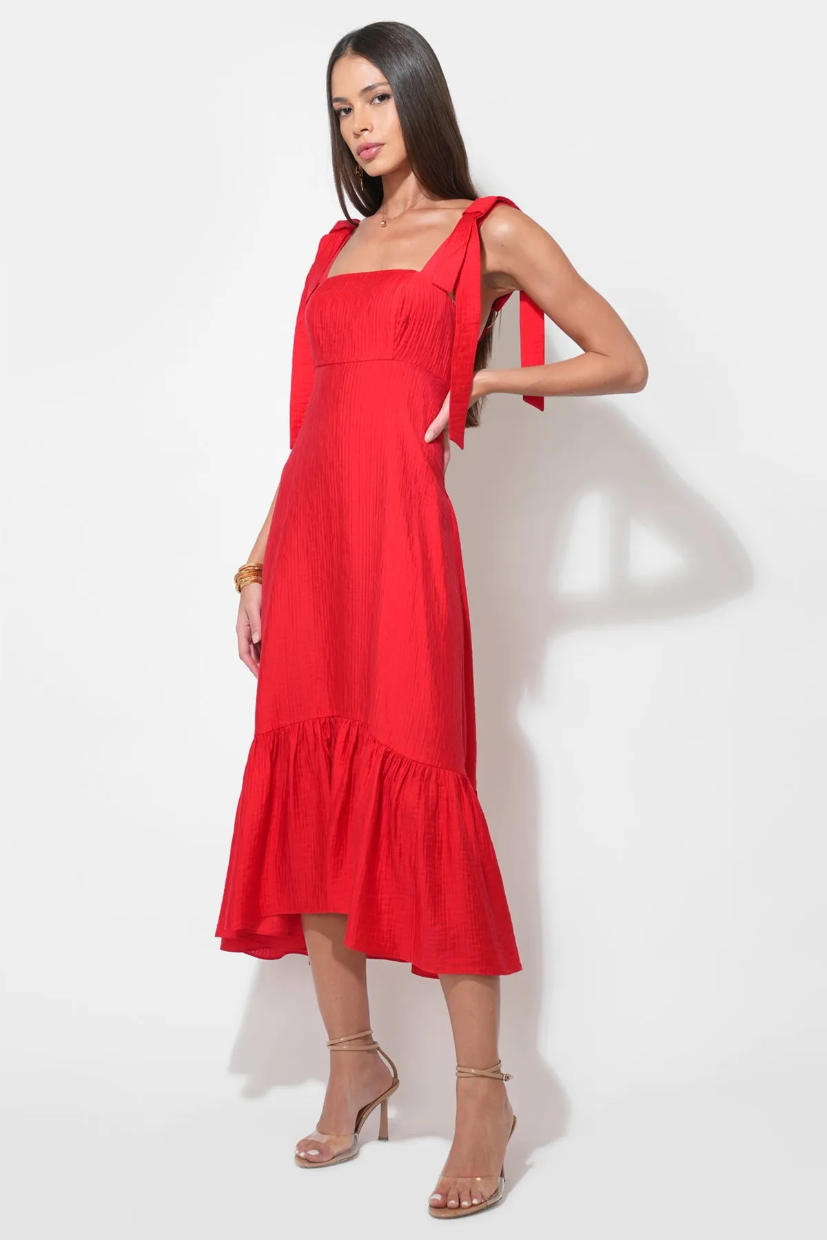Ingrid Bow Strap Midi Dress sold by Adelyn Rae product image thumbnail 2