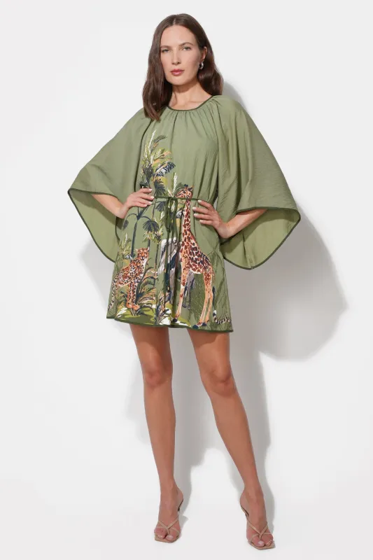 Irene Round Neck Printed Mini Dress sold by Adelyn Rae