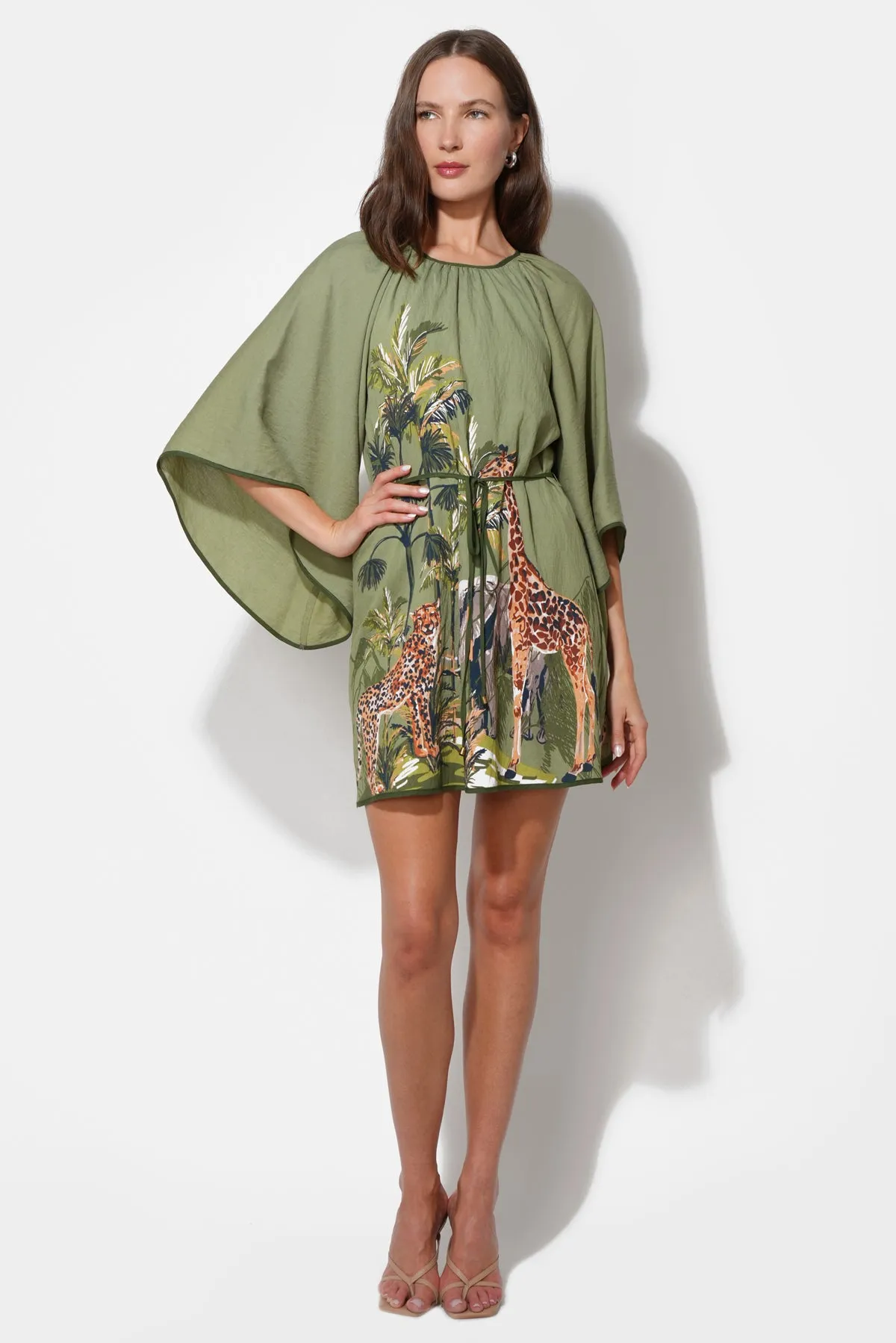 Irene Round Neck Printed Mini Dress sold by Adelyn Rae product image thumbnail 5