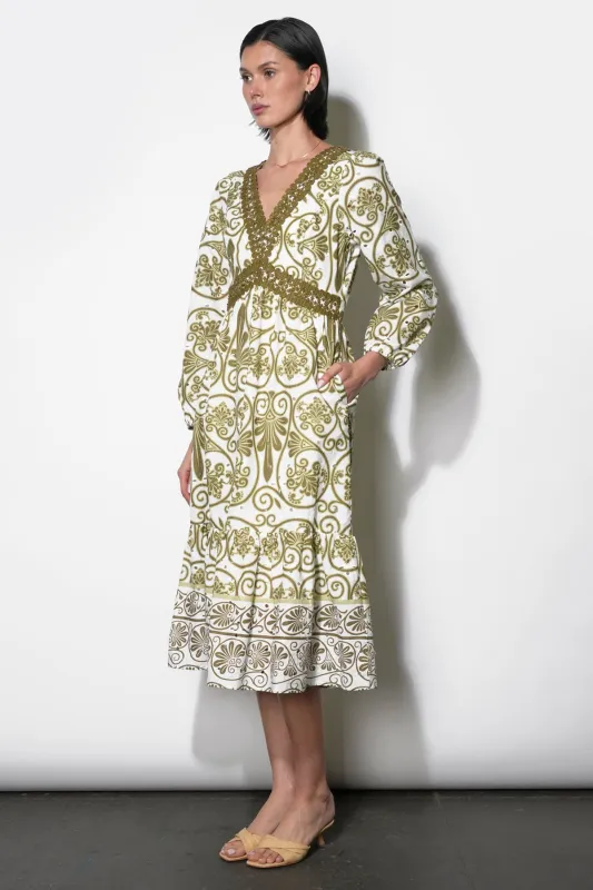 Madeline Long Sleeve Trim Dress sold by Adelyn Rae