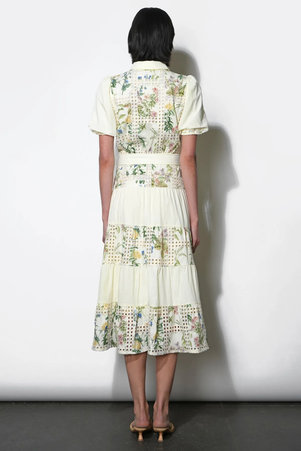 Octavia Embroidery Eyelet Tiered Midi Dress sold by Adelyn Rae product image thumbnail 3