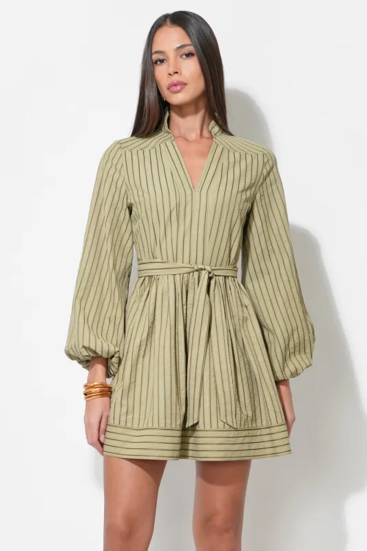 Marnie Embroidery Stripe Mini Dress sold by Adelyn Rae