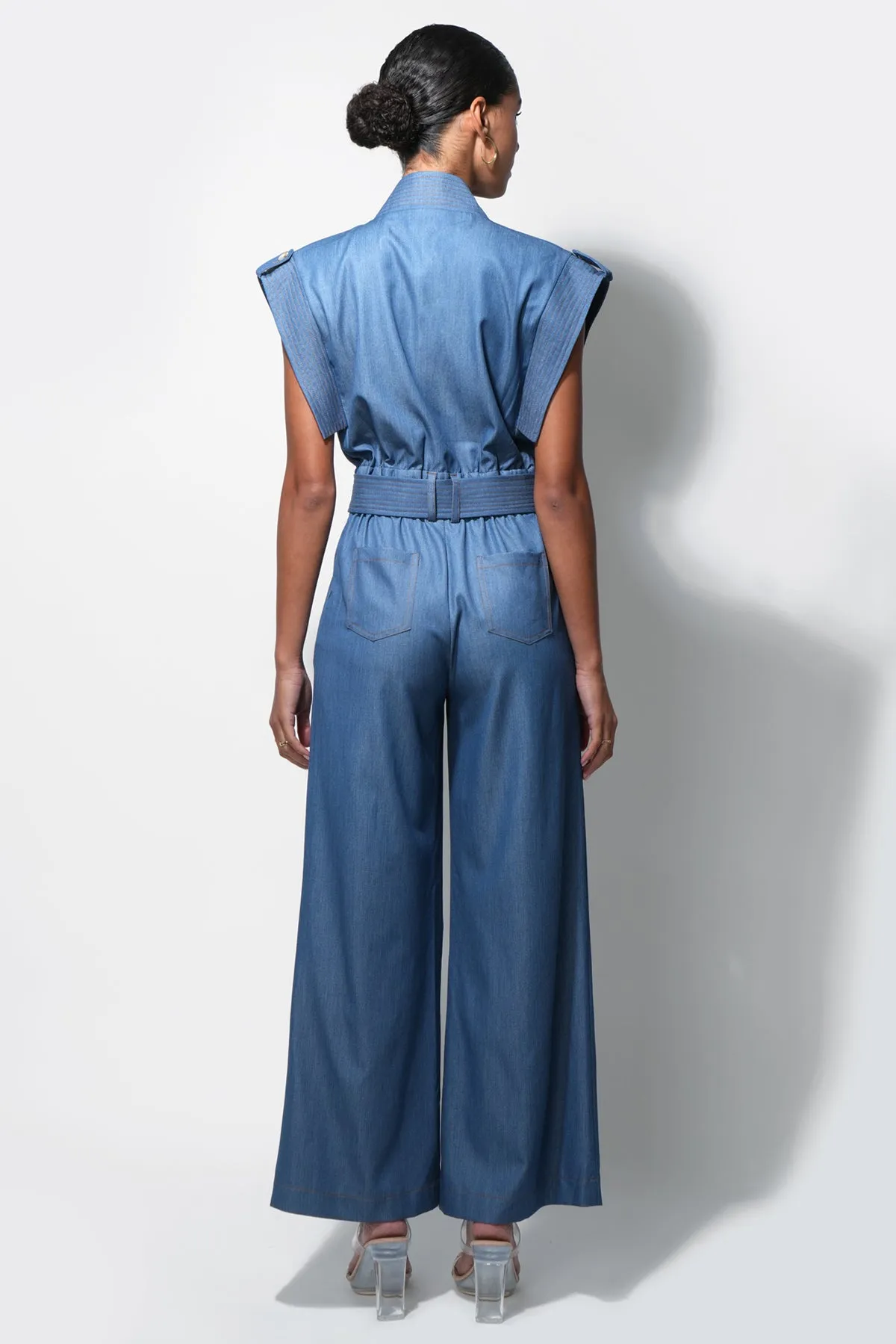 Talia Contrast Stitch Jumpsuit sold by Adelyn Rae product image thumbnail 3