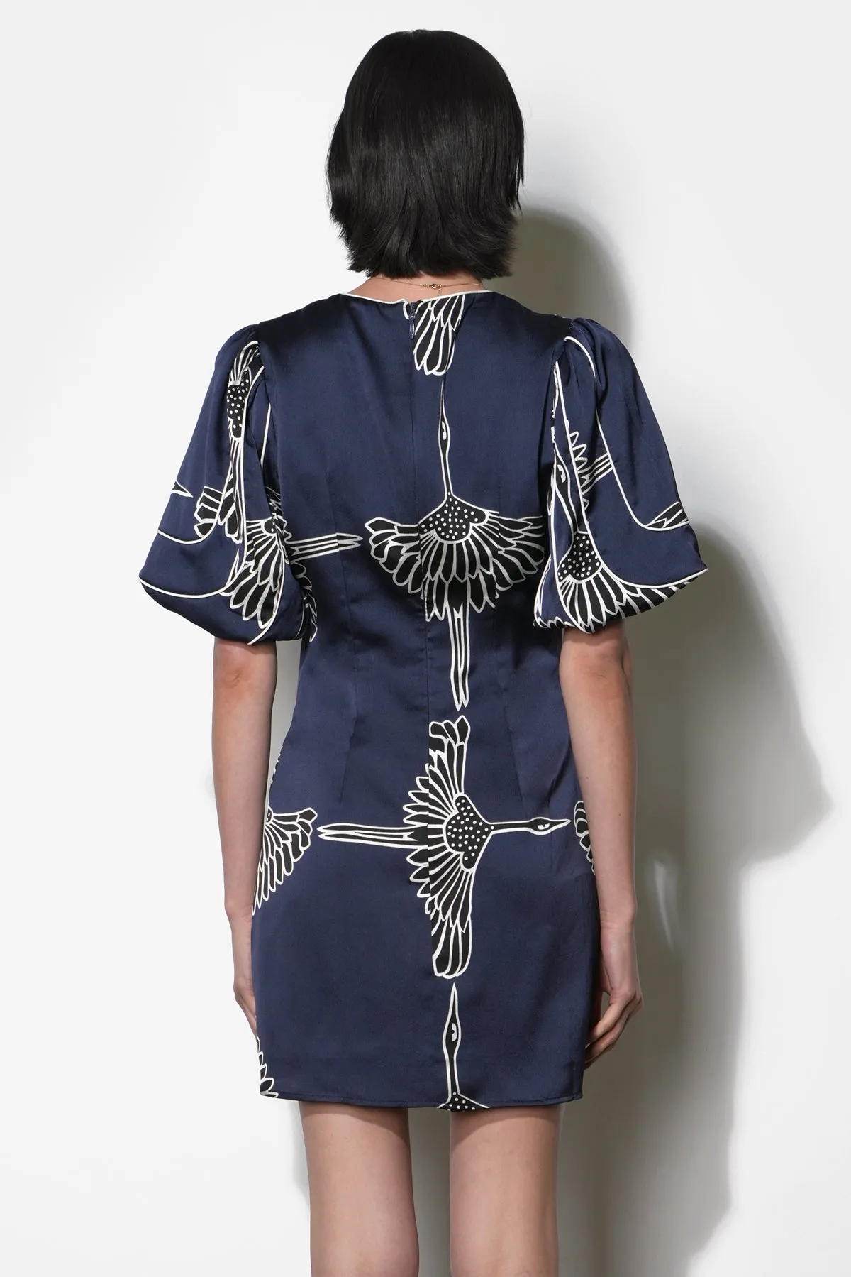 Sylvie V-Neck Bubble Sleeve Mini Dress sold by Adelyn Rae product image thumbnail 4