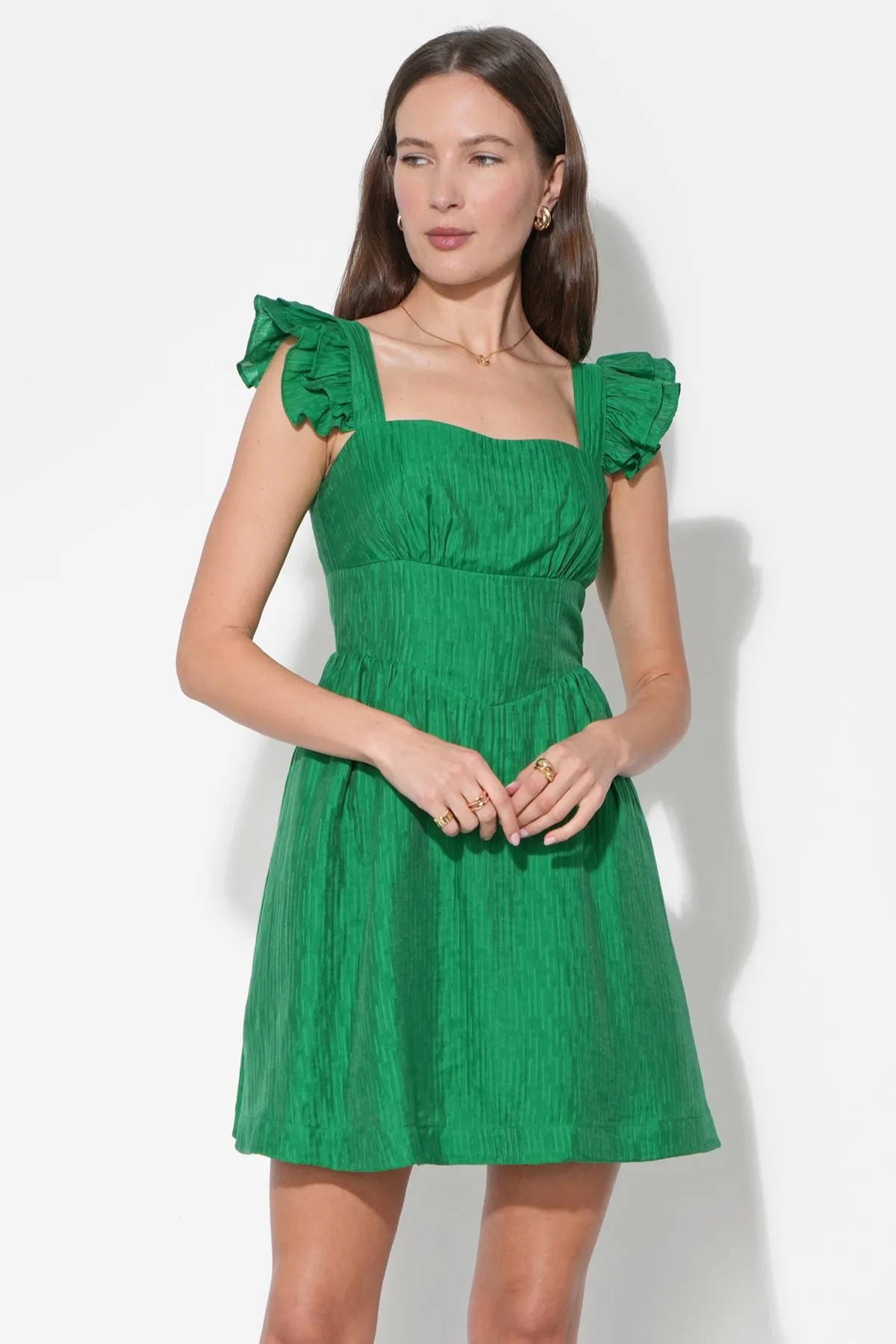 Charlene Flutter Sleeve Mini Dress sold by Adelyn Rae product image thumbnail 4