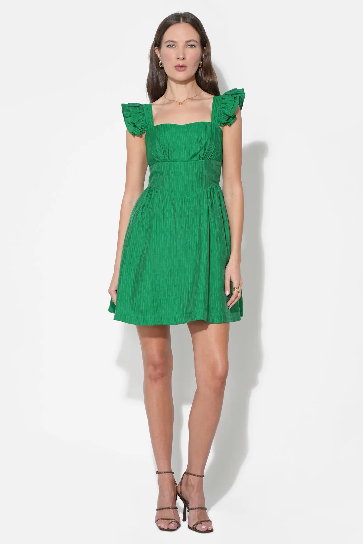 Charlene Flutter Sleeve Mini Dress sold by Adelyn Rae product image thumbnail 5