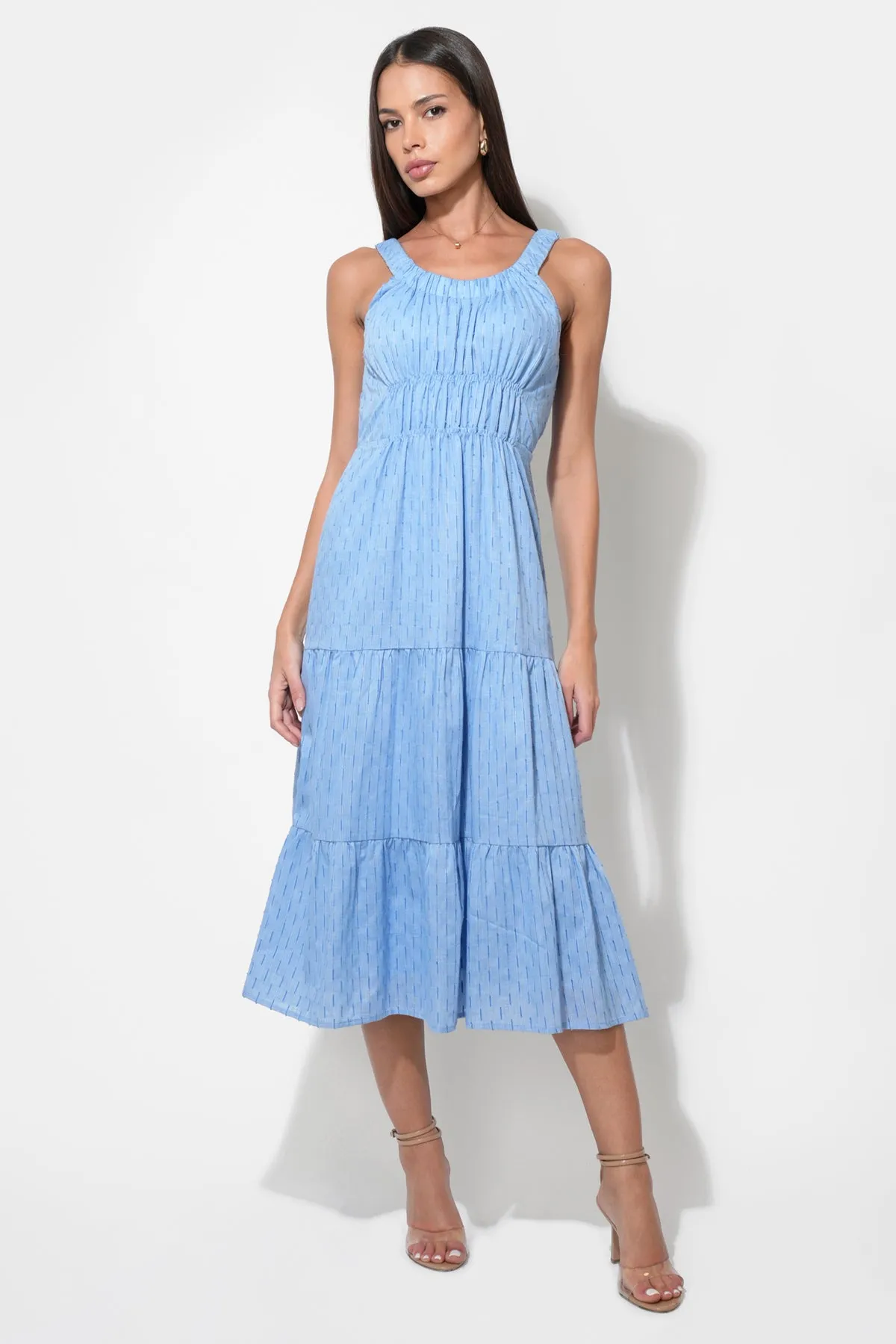 Rosali Textured Cotton Midi Dress sold by Adelyn Rae