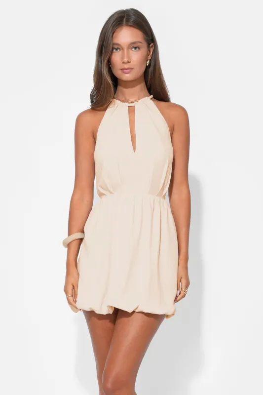 Lyla Bubble Textured Satin Mini Dress made by Adelyn Rae