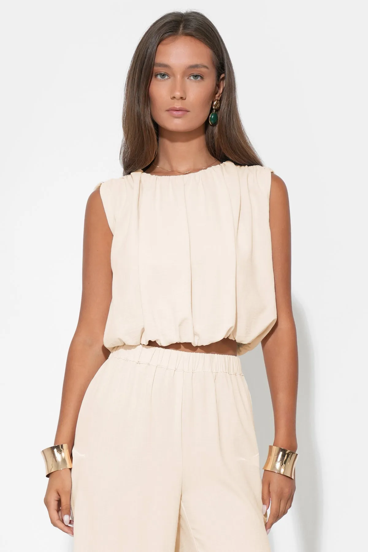Hailey Bubble Textured Satin Top sold by Adelyn Rae product image thumbnail 3