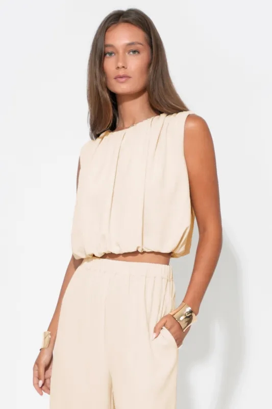 Hailey Bubble Textured Satin Top sold by Adelyn Rae