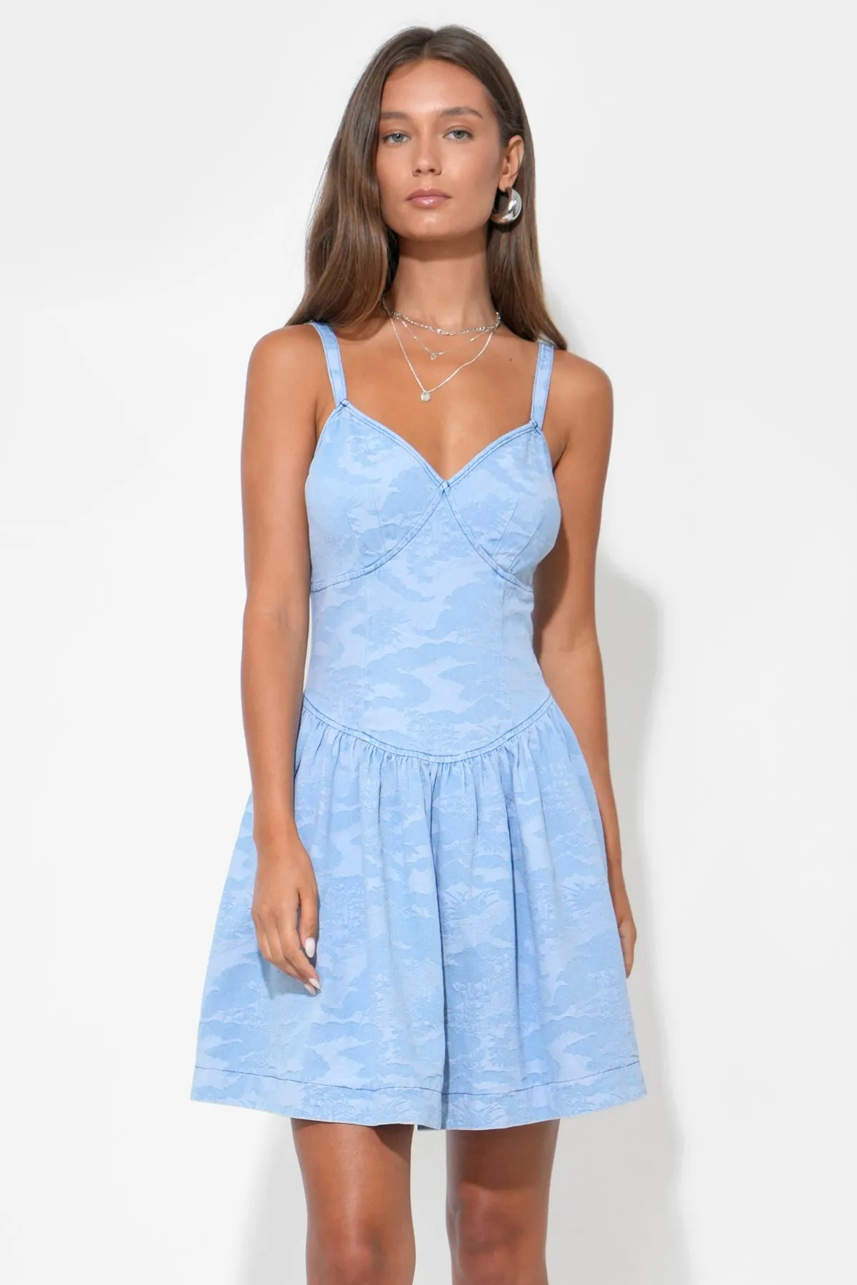 Myla Jacquard Denim Mini Dress sold by Adelyn Rae product image thumbnail 4