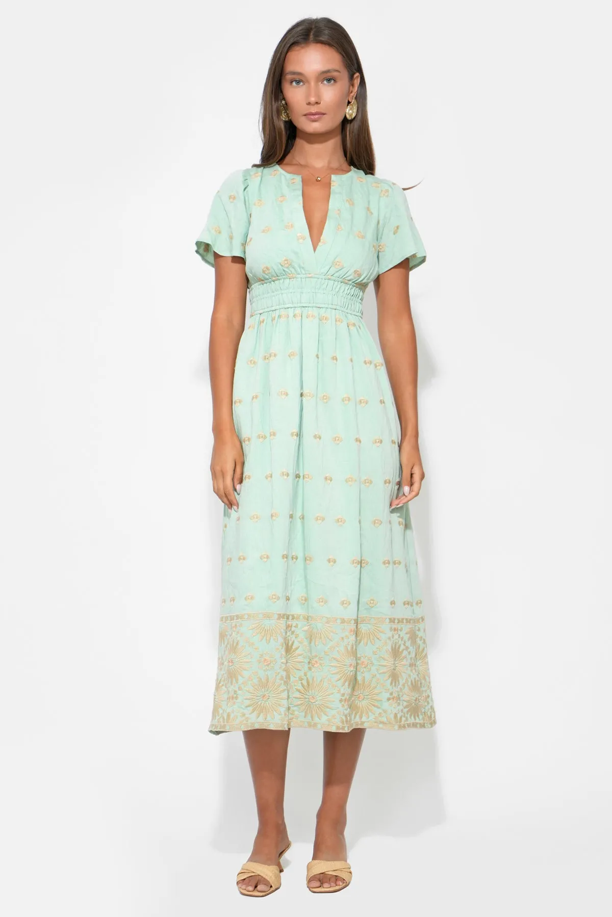 Odessa Embroidery Midi Dress sold by Adelyn Rae product image thumbnail 3