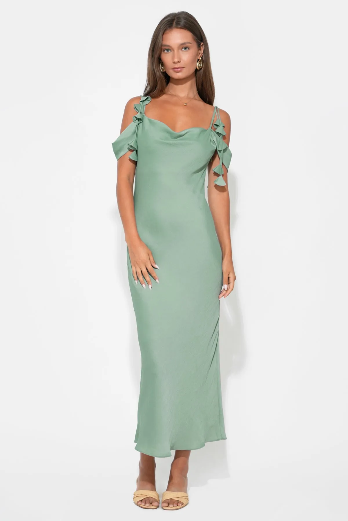 Alana Off The Shoulder Cowl Neck Dress sold by Adelyn Rae product image thumbnail 4