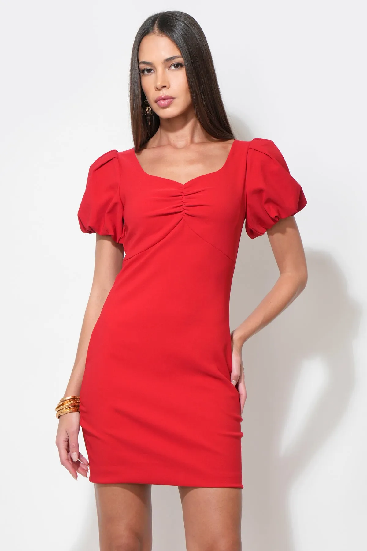 Hadley Bubble Sleeve Mini Dress sold by Adelyn Rae product image thumbnail 5