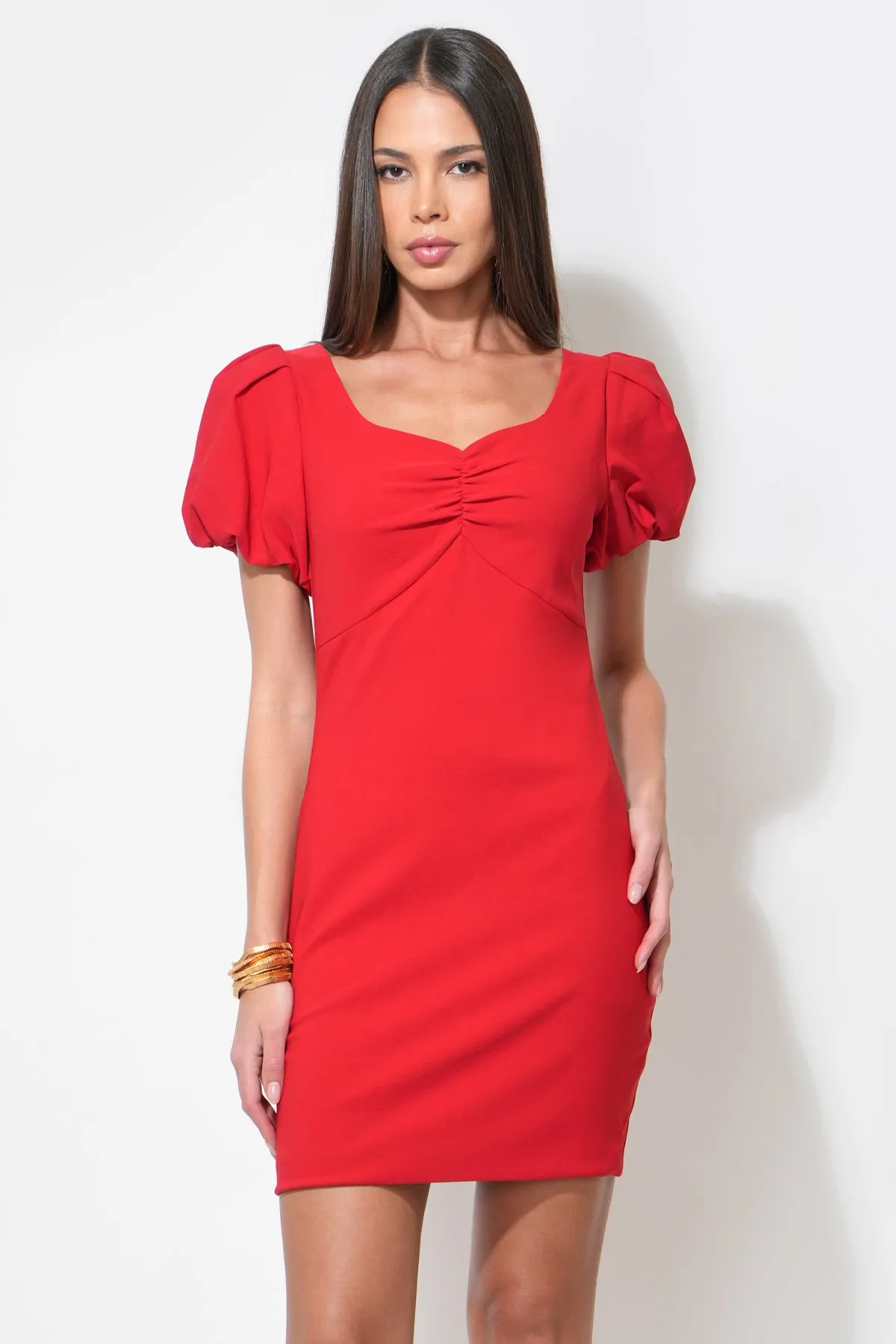 Hadley Bubble Sleeve Mini Dress sold by Adelyn Rae product image thumbnail 3