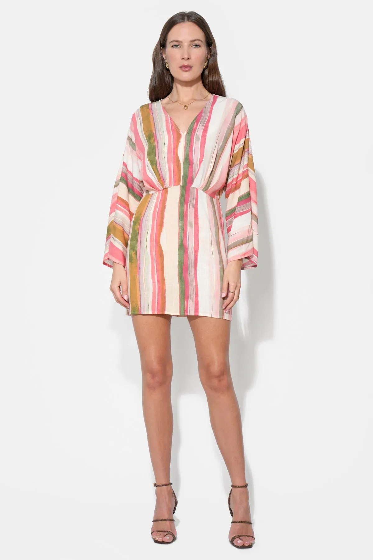 Julianna Dolman Sleeves Stripes Mini Dress sold by Adelyn Rae product image thumbnail 5