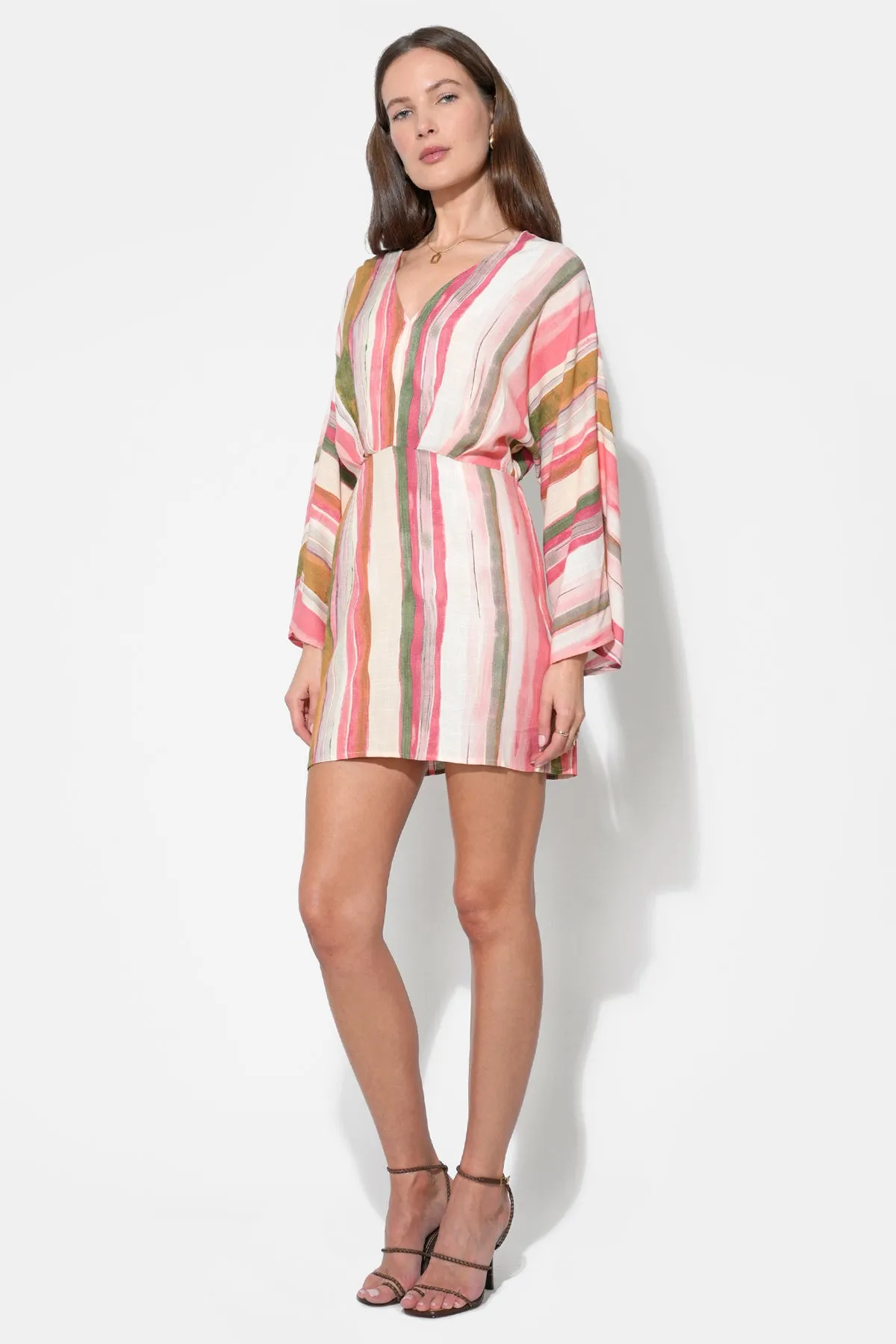 Julianna Dolman Sleeves Stripes Mini Dress sold by Adelyn Rae product image thumbnail 3