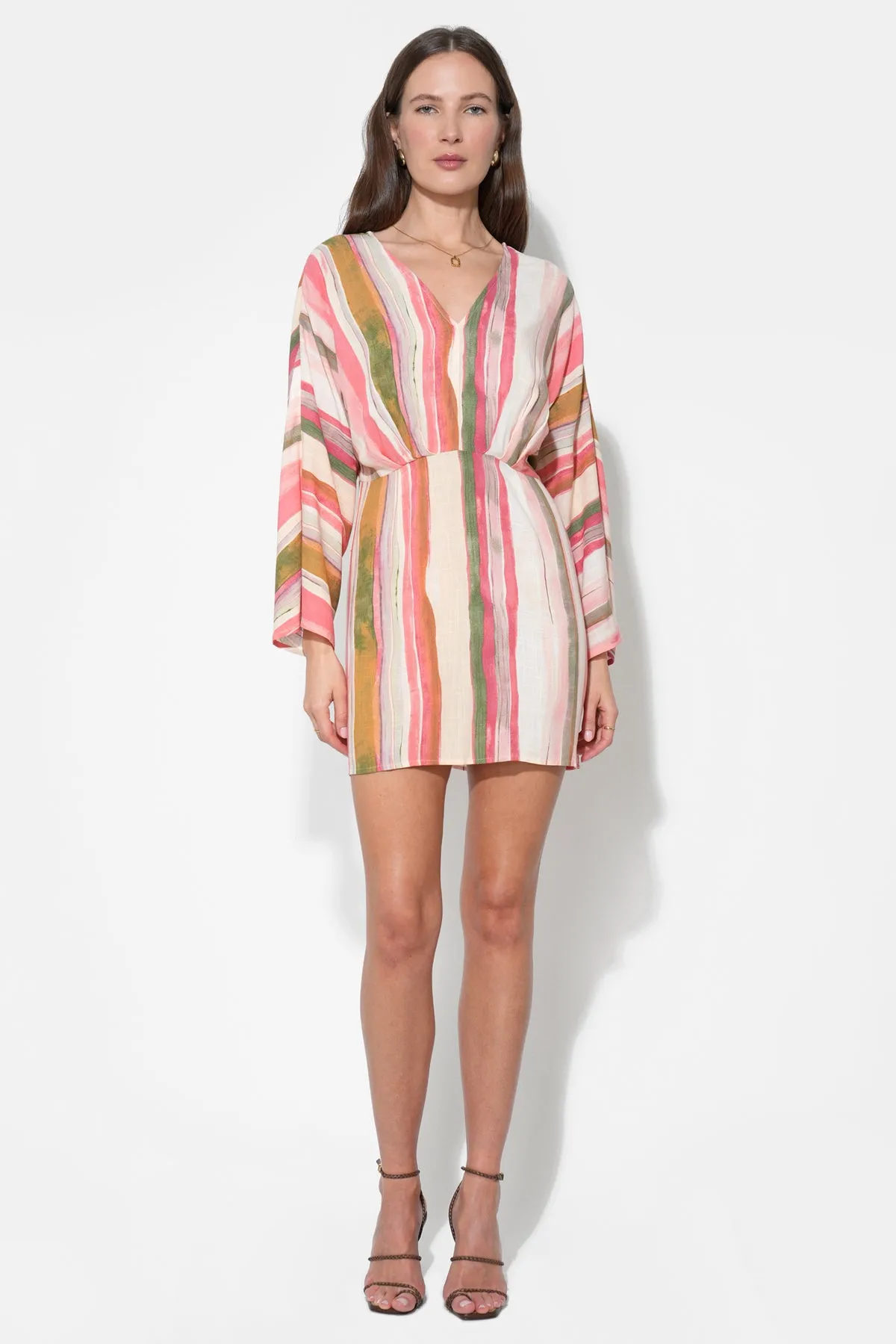 Julianna Dolman Sleeves Stripes Mini Dress sold by Adelyn Rae product image thumbnail 4