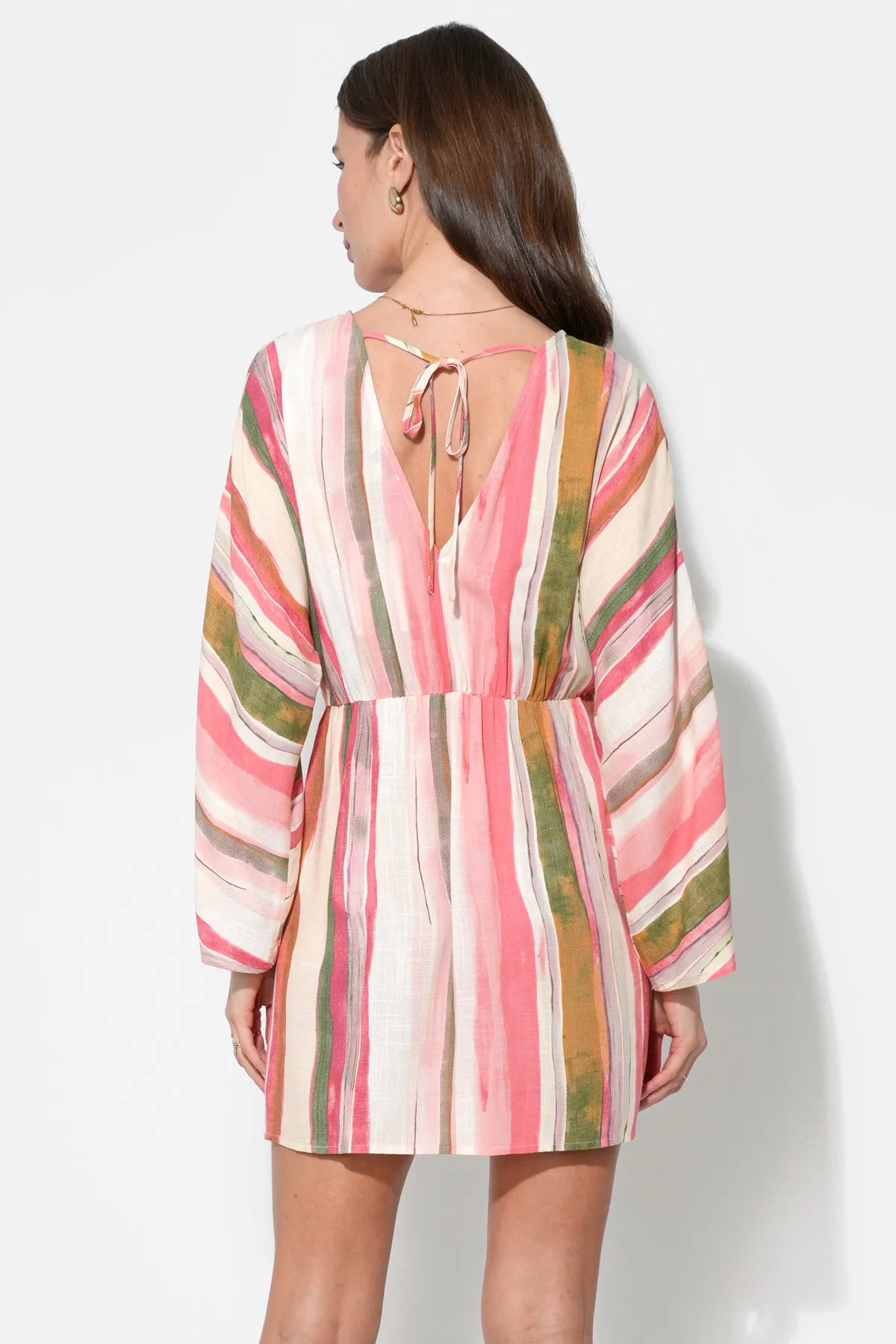Julianna Dolman Sleeves Stripes Mini Dress sold by Adelyn Rae product image thumbnail 2