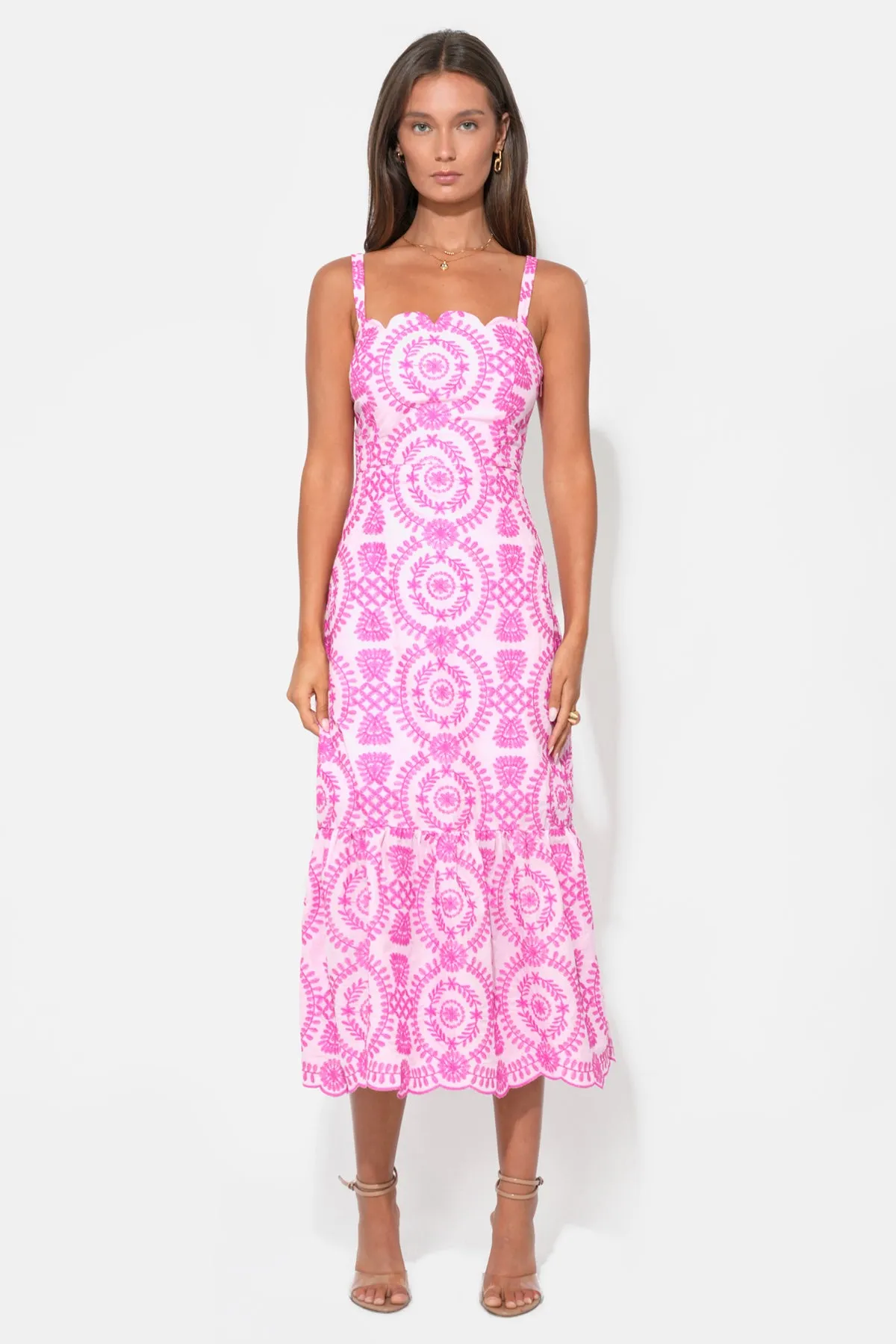 Raelynn Lace Up Tie Back Embroidery Dress sold by Adelyn Rae product image thumbnail 4