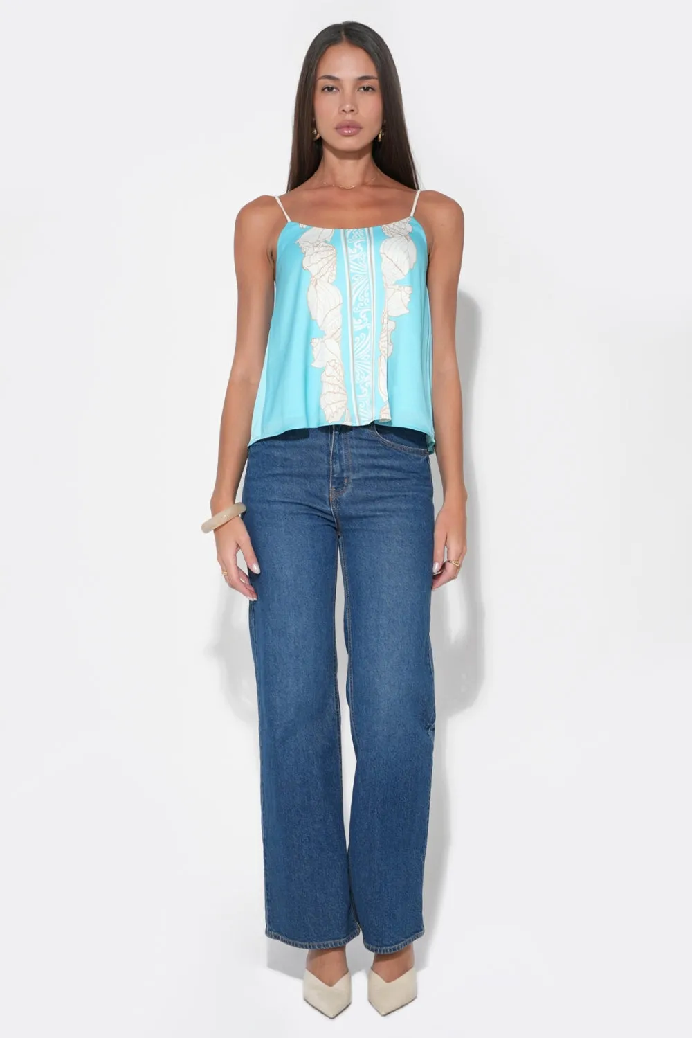 Arabella Braided Tie Straps Printed Top sold by Adelyn Rae product image thumbnail 4