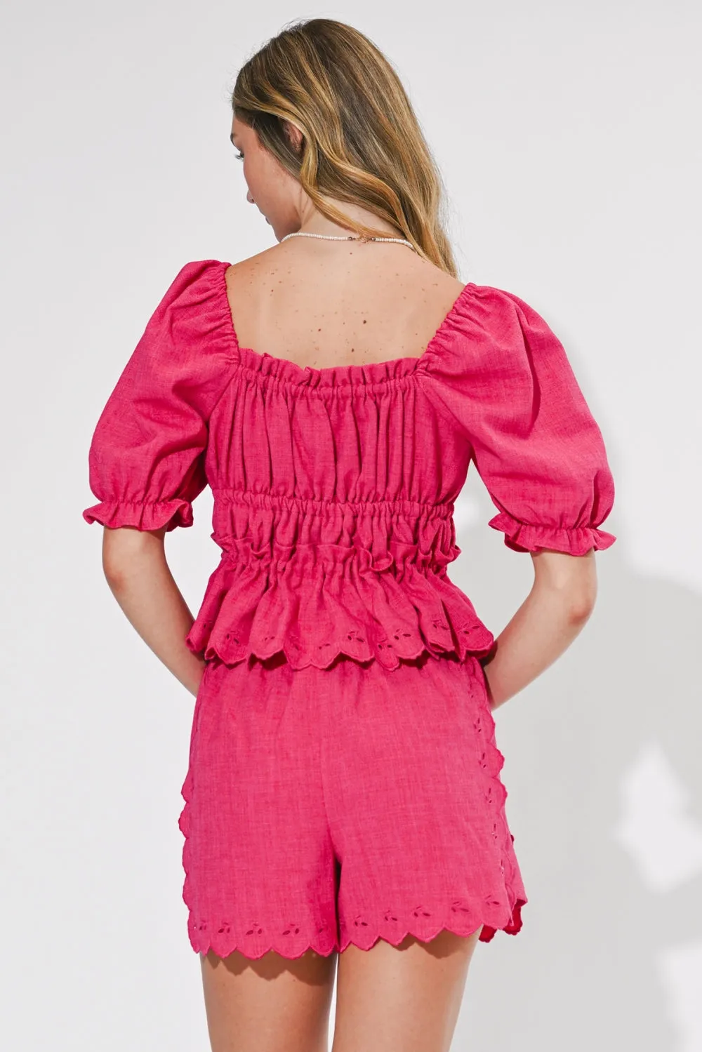 Alma Embroidered Linen Shorts sold by Adelyn Rae product image thumbnail 5
