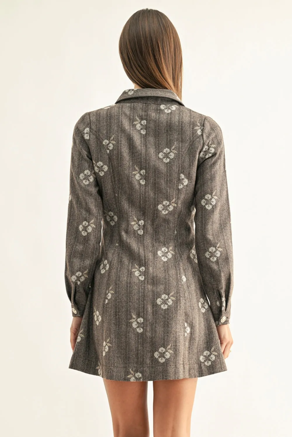 Nina Shirred Long Sleeves Shirt Dress sold by Adelyn Rae product image thumbnail 5