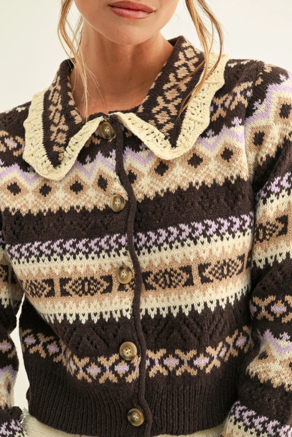Lena Jacquard Knit Cardigan sold by Adelyn Rae product image thumbnail 2